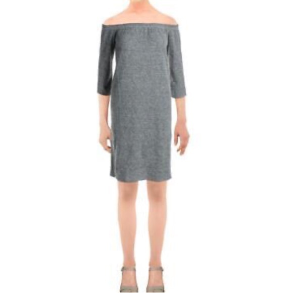 Ecru Lab Dresses & Skirts - HOST PICK Ecru Lab Soft Wool Blend Off Shoulder Option Sweater Dress